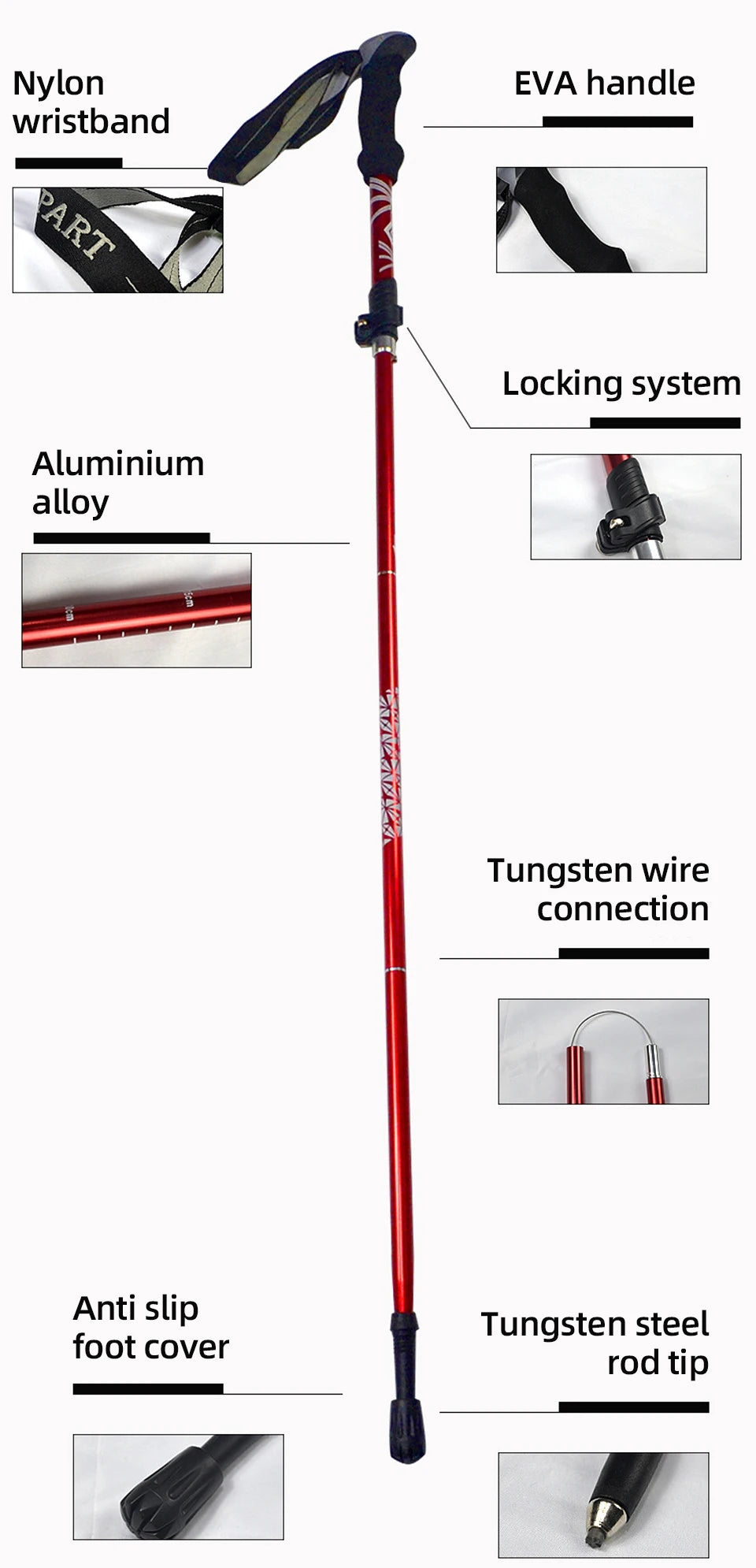 Descriptif du baton de randonnée